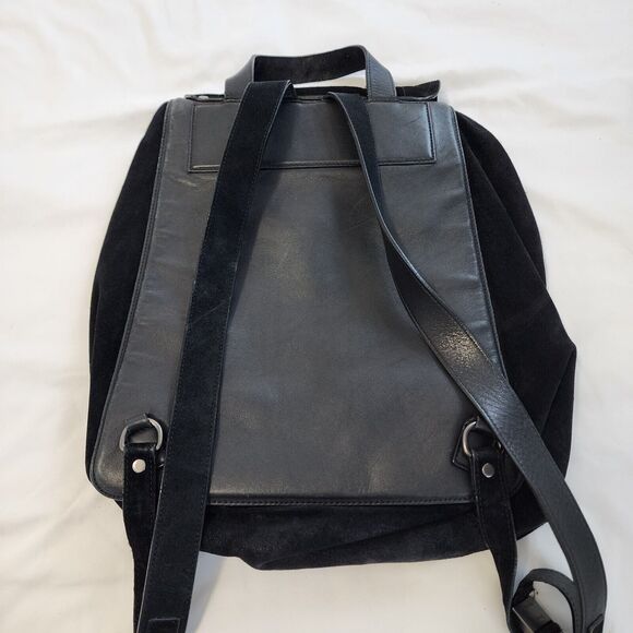 Proenza Schouler Black Suede Backpack Purse PS1 Large Made in Italy - Picture 9 of 16